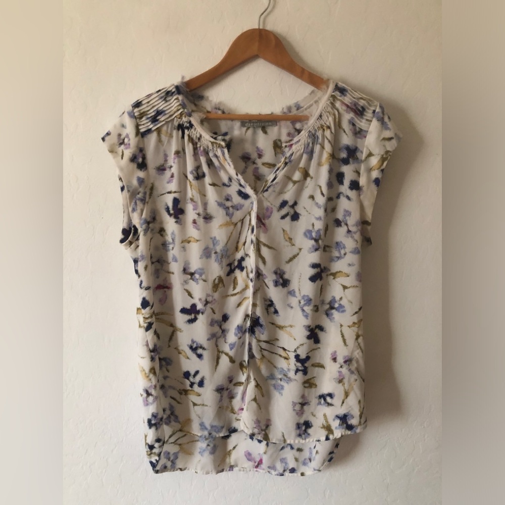 Daniel Rainn Cream Floral Blouse